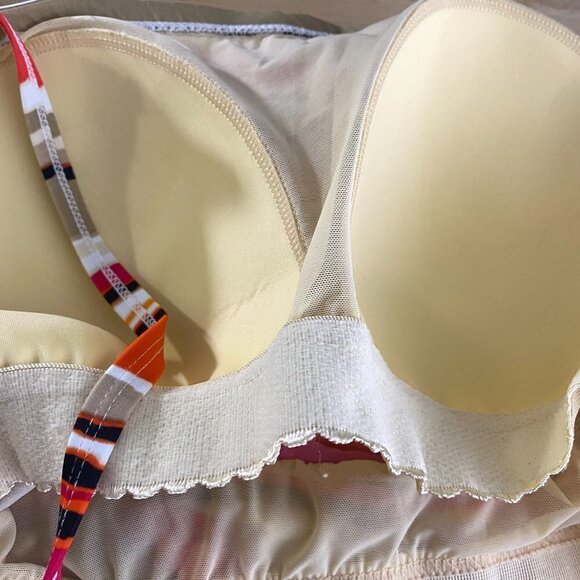 Swim By Cacique Tankini Top Multicolored Striped Tiered NWT Women's Size 18 - Picture 8 of 9